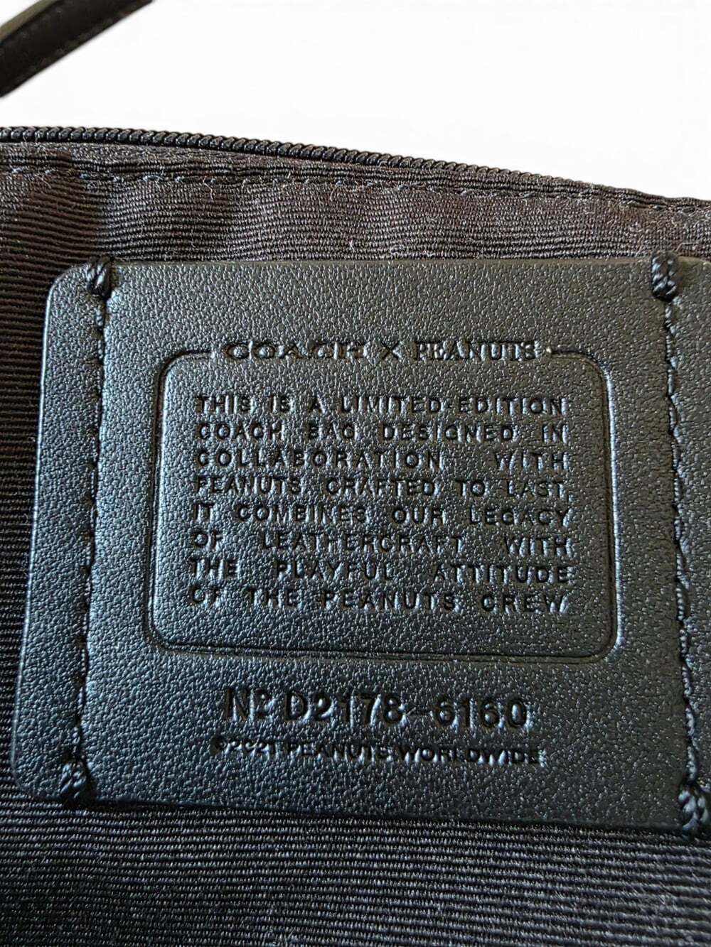 Coach x Peanuts Snoopy City Tote Signature Coated Canvas Brown Black Rare - Picture 7 of 16